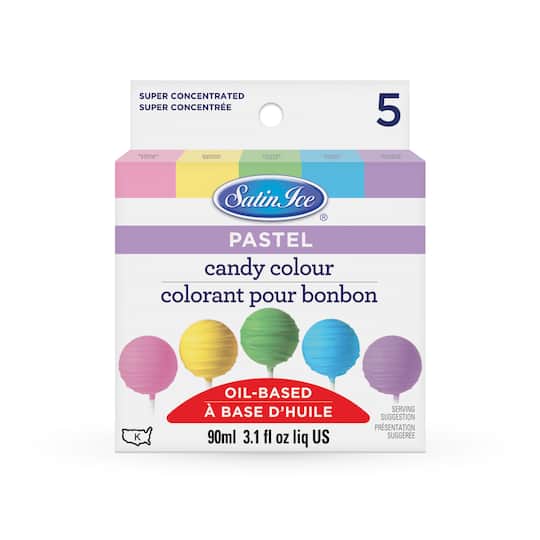 Satin Ice&#xAE; Pastel Oil-Based Candy Color, 5ct.